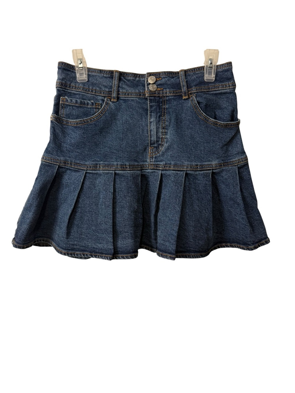 Women’s  Wild Fable Denim Pleated Mini Skirt EUC Size 10